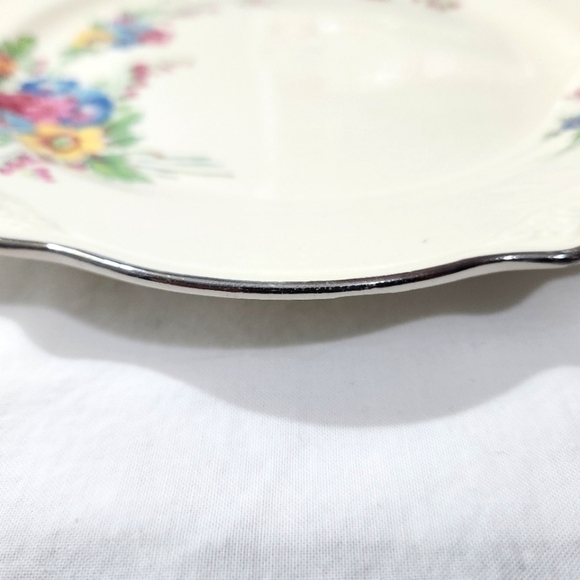 2 Vintage Homer Laughlin Virginia Rose Luncheon Plates L46 N8 Cottage Fairy Fine - Picture 5 of 16